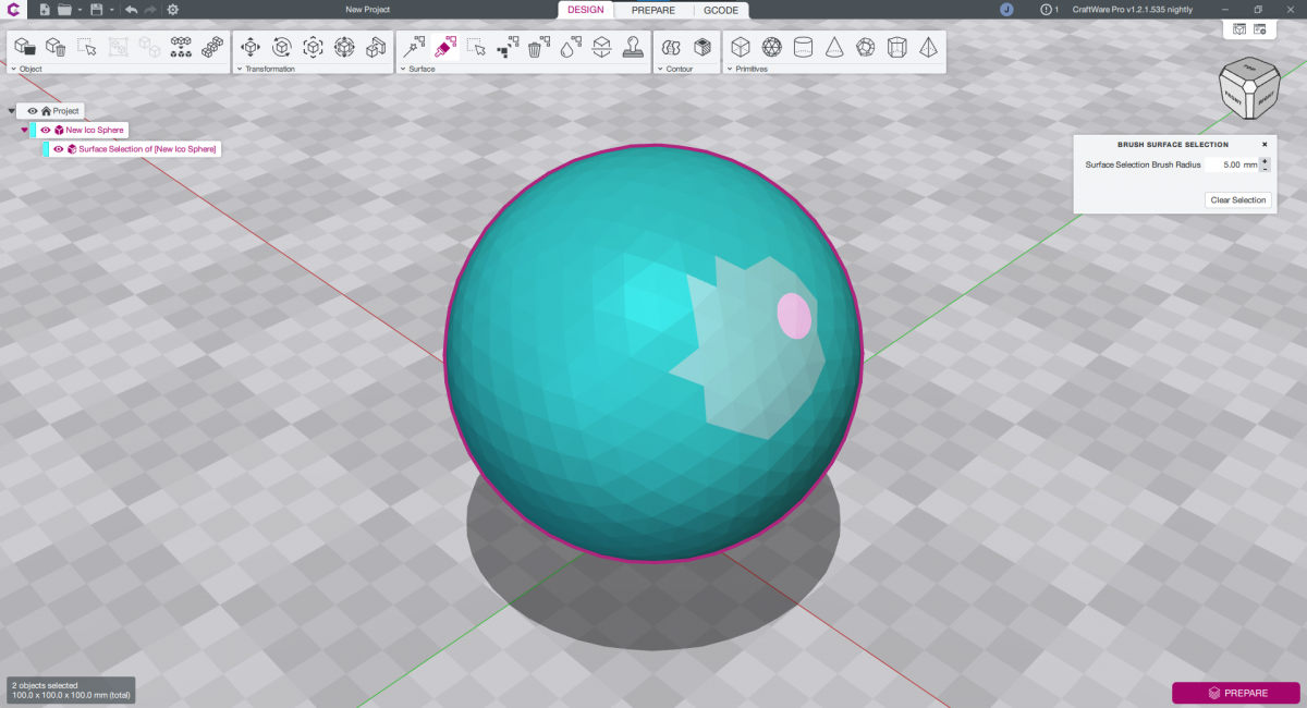 File:Surface selection overview.png - CraftWare Pro User Manual